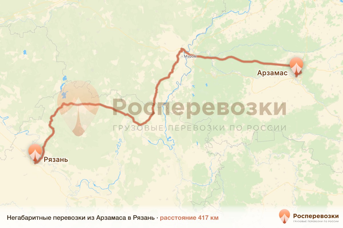 Негабарит Арзамас Рязань