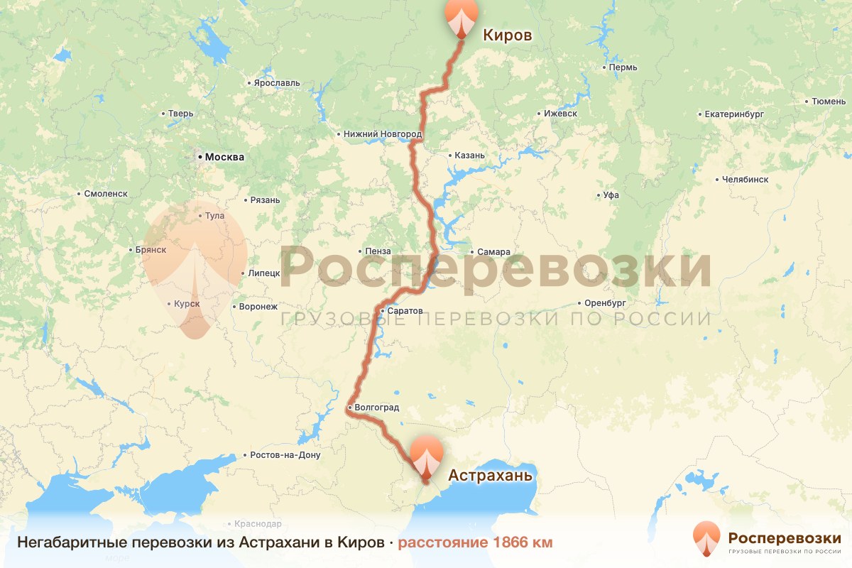 Негабарит Астрахань Киров