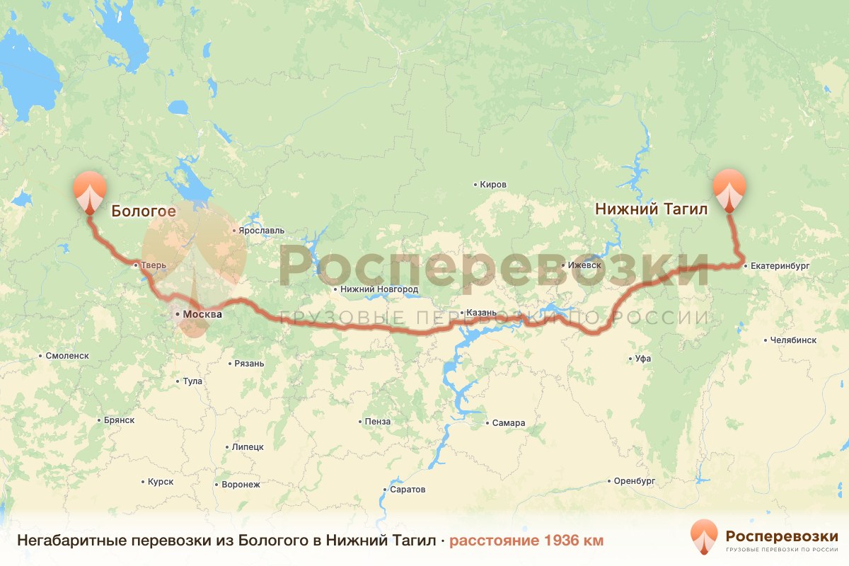 Негабарит Бологое Нижний Тагил