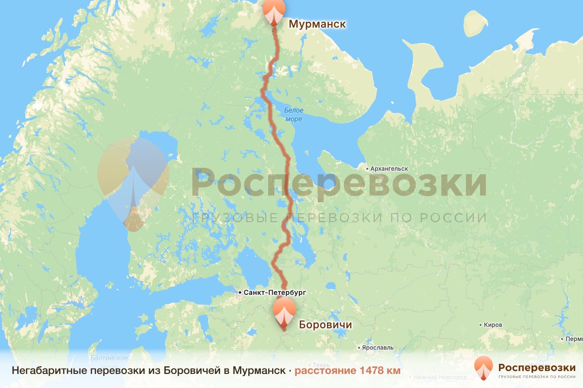 Негабарит Боровичи Мурманск