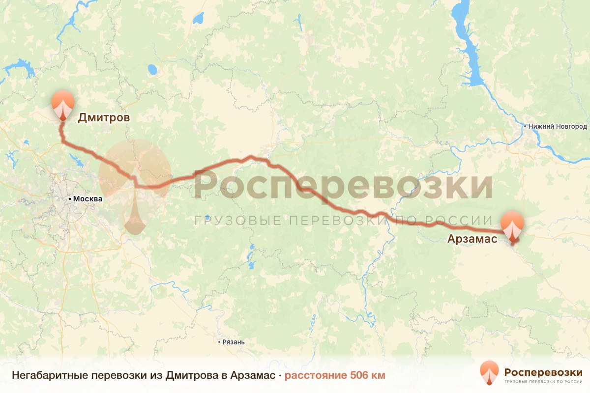 Негабарит Дмитров Арзамас