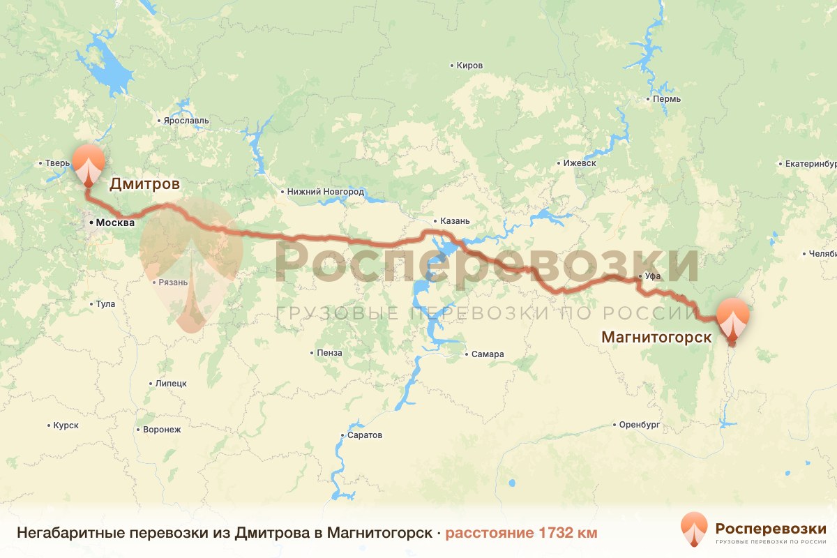 Негабарит Дмитров Магнитогорск