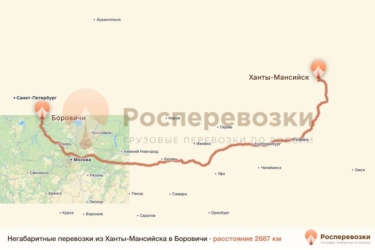 Негабарит Ханты-Мансийск Боровичи