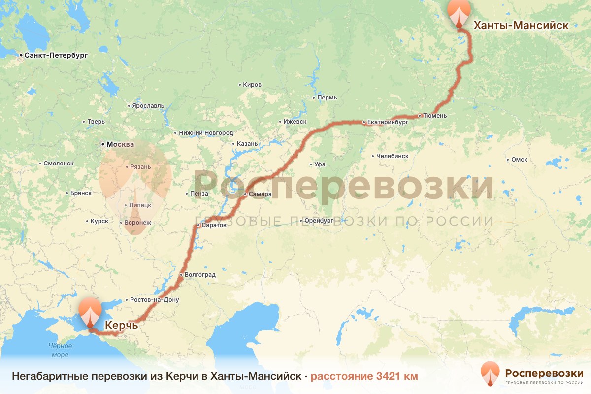 Негабарит Керчь Ханты-Мансийск