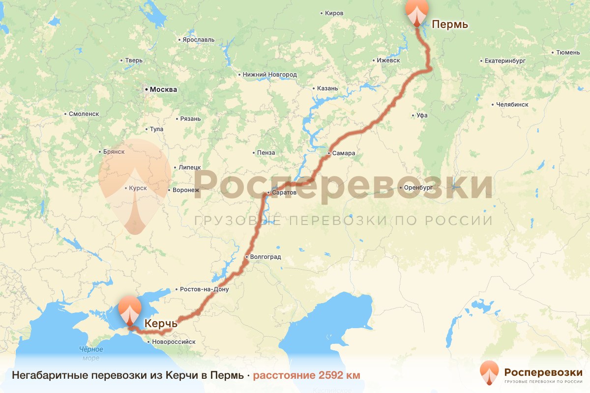Негабарит Керчь Пермь