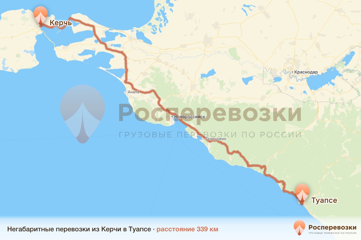 Негабарит Керчь Туапсе