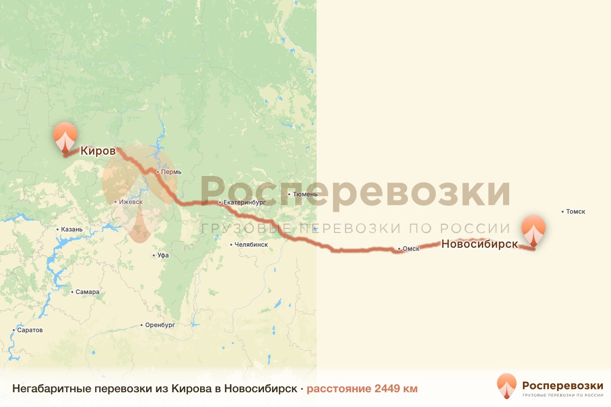 Негабарит Киров Новосибирск