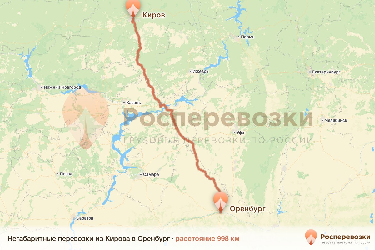 Негабарит Киров Оренбург