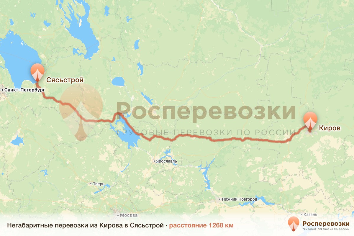 Негабарит Киров Сясьстрой