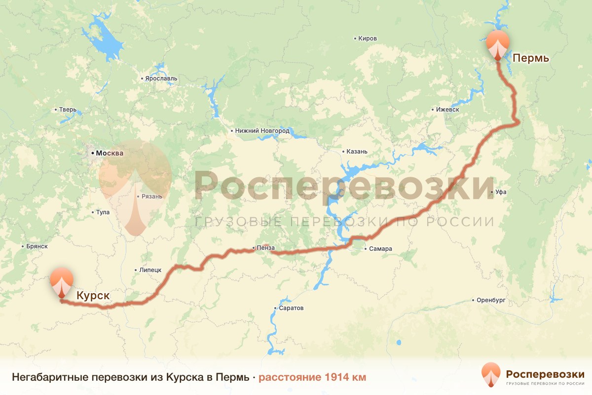 Негабарит Курск Пермь