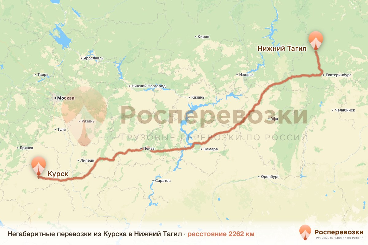 Негабарит Курск Нижний Тагил