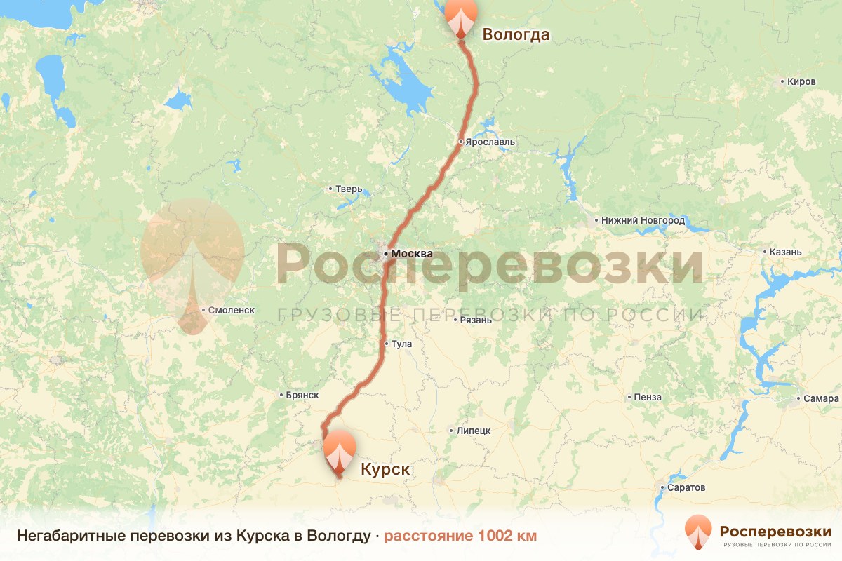 Негабарит Курск Вологда