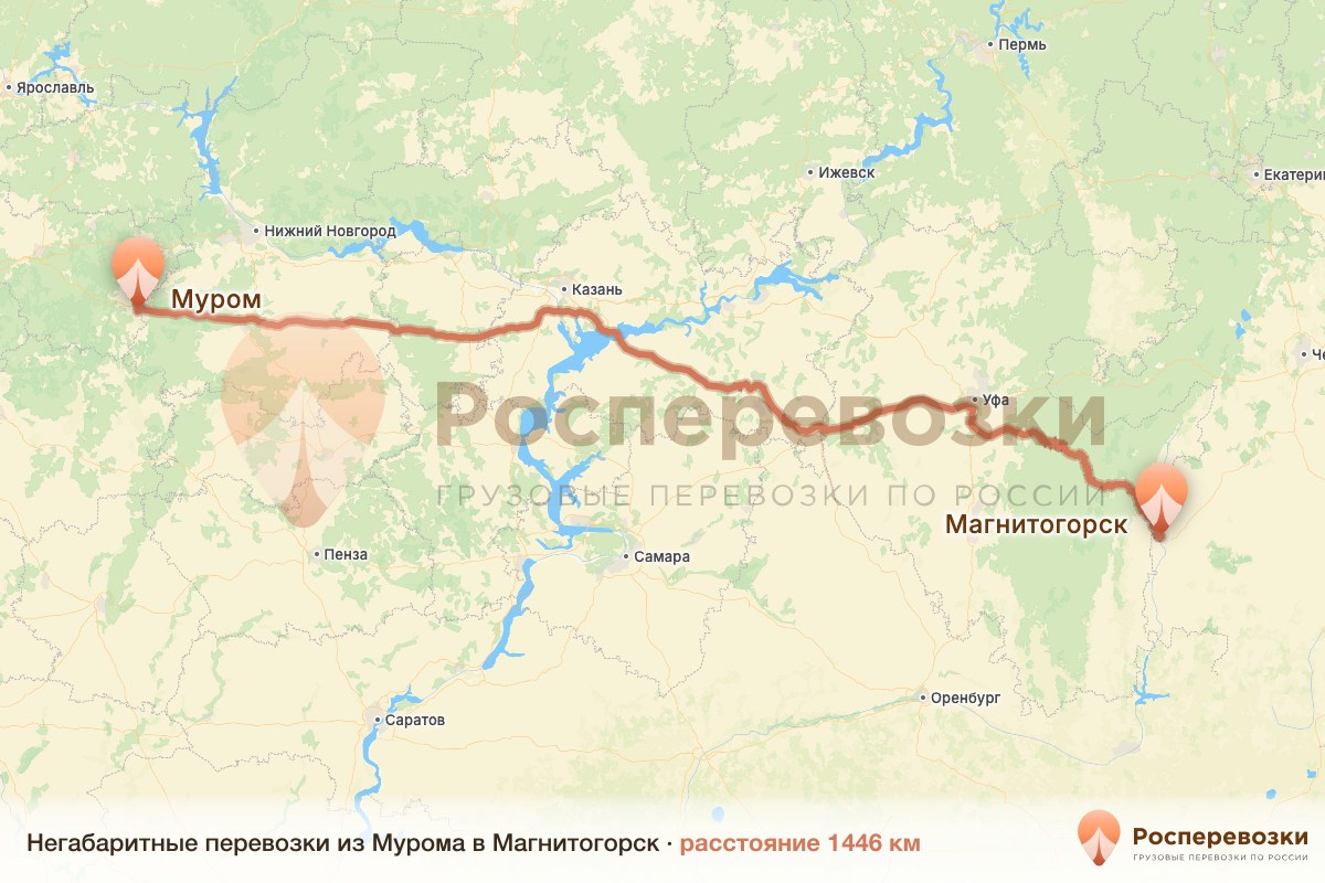 Негабарит Муром Магнитогорск