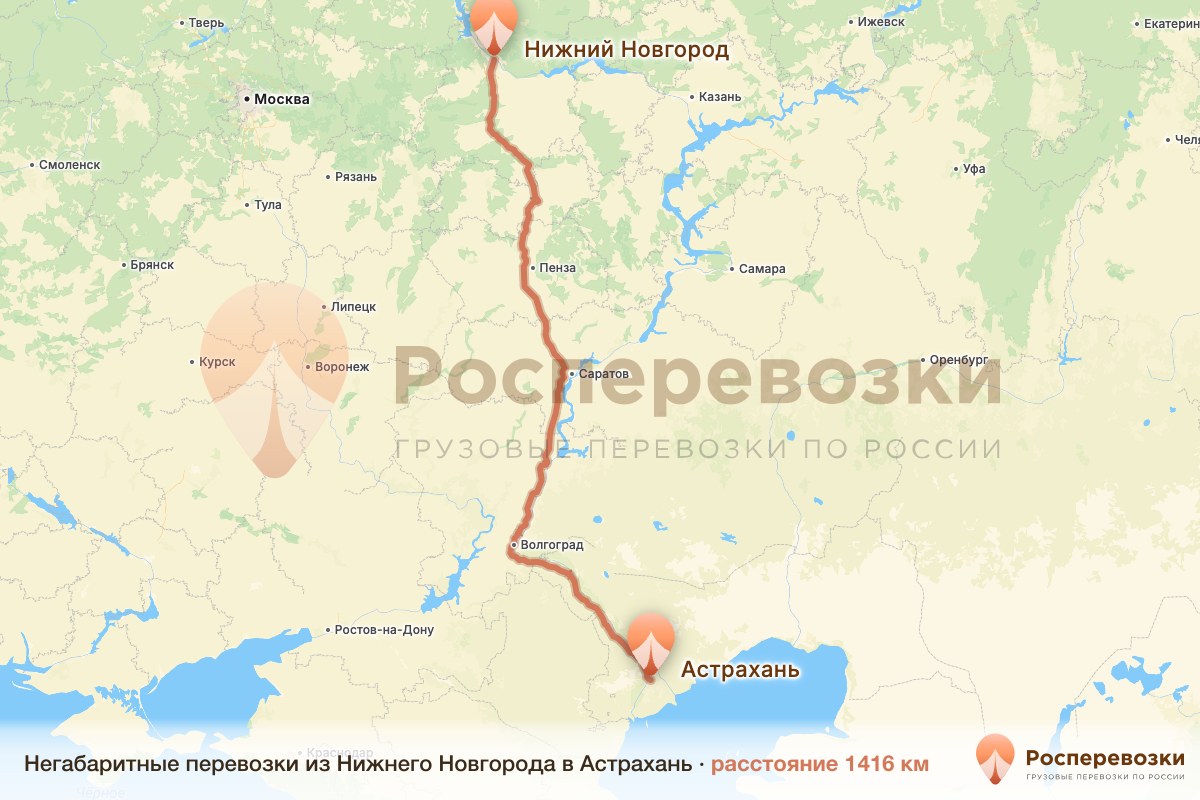 Негабарит Нижний Новгород Астрахань