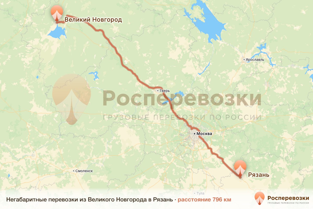 Негабарит Великий Новгород Рязань