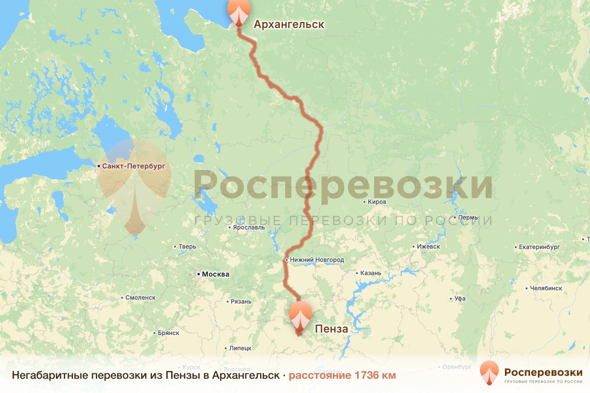 Негабарит Пенза Архангельск