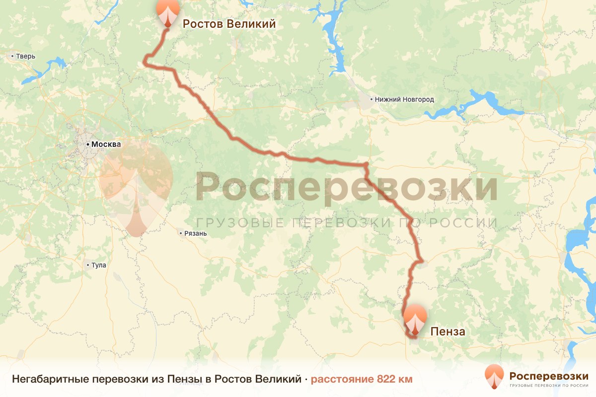 Негабарит Пенза Ростов