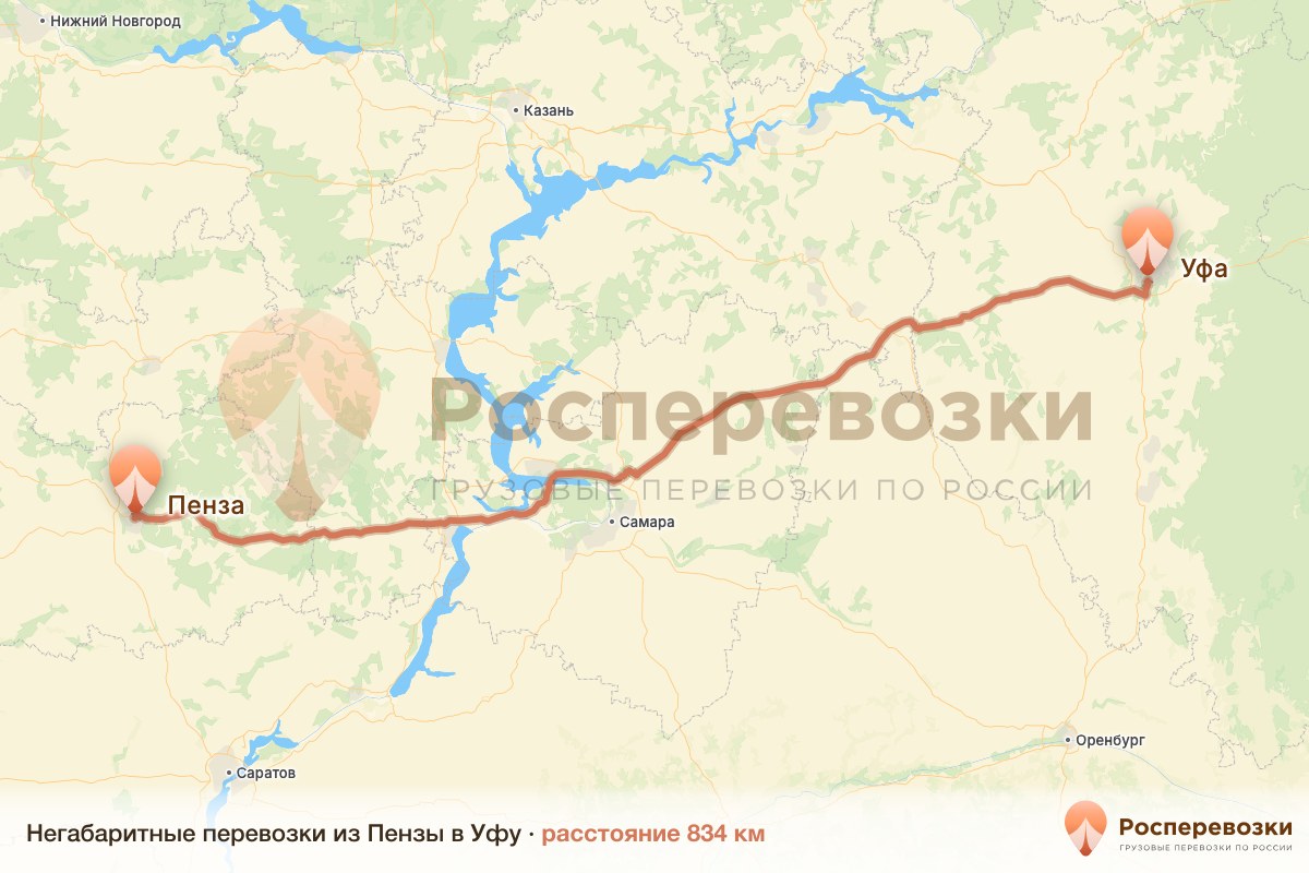 Негабарит Пенза Уфа