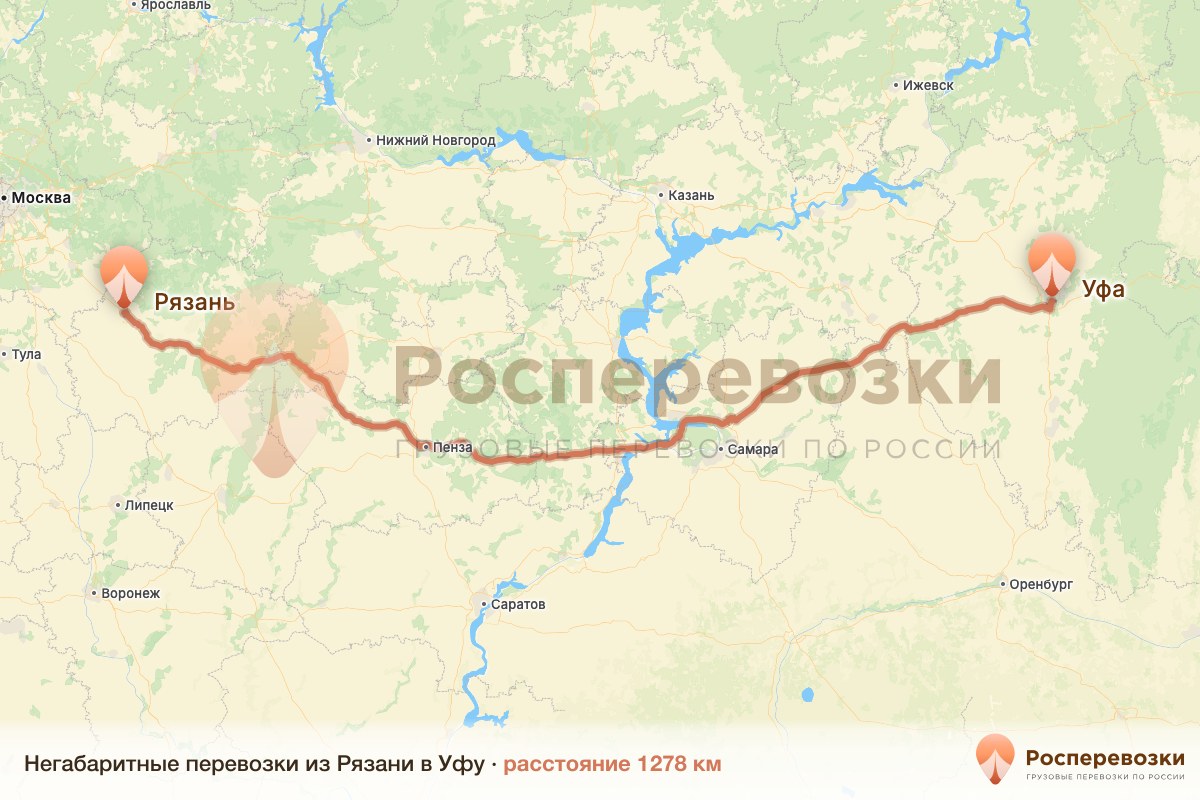 Негабарит Рязань Уфа