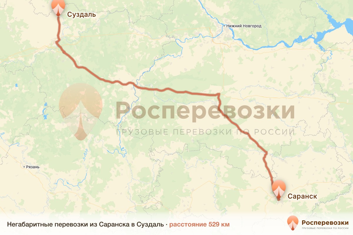 Негабарит Саранск Суздаль
