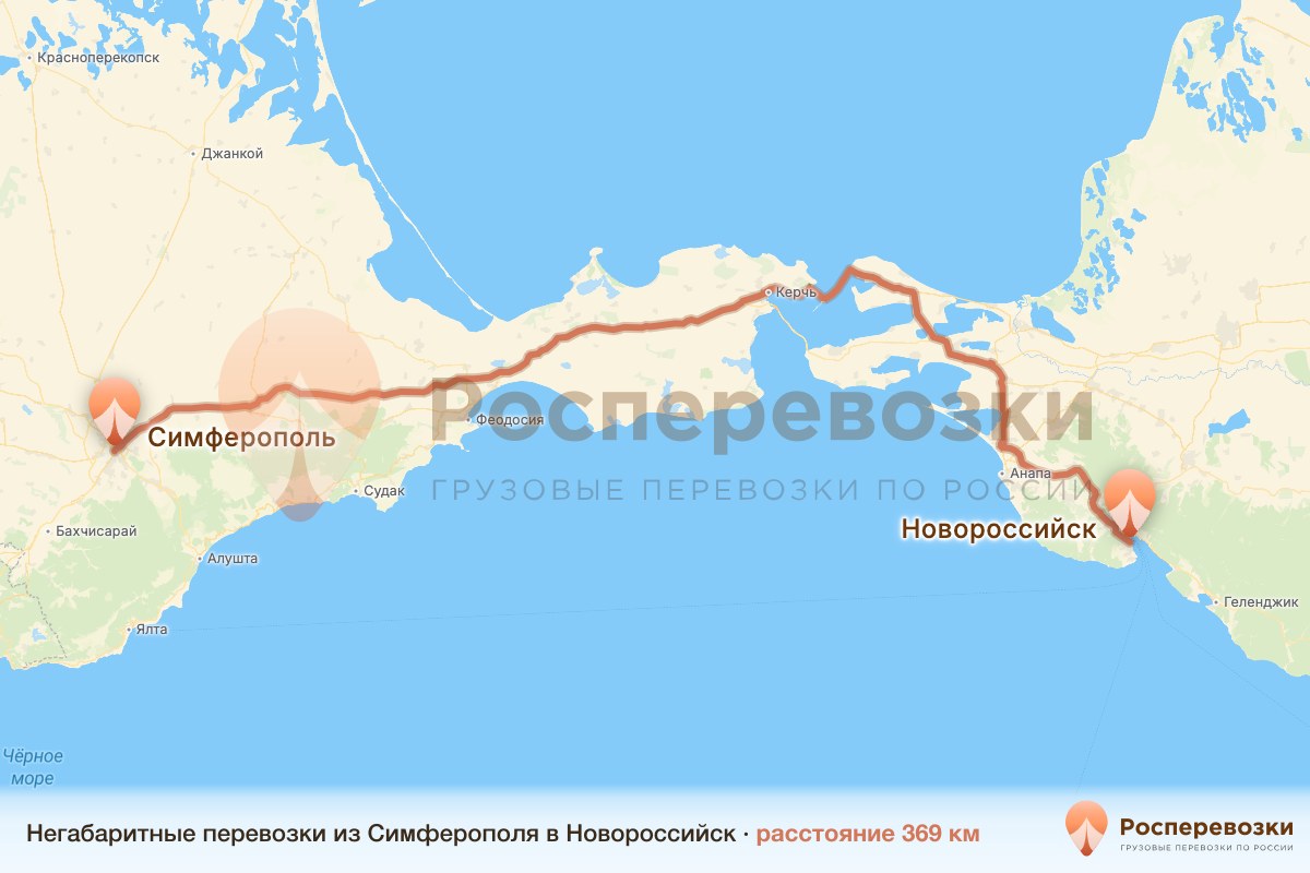 Негабарит Симферополь Новороссийск