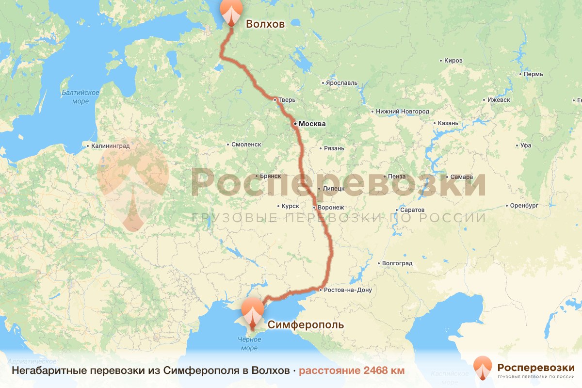 Негабарит Симферополь Волхов
