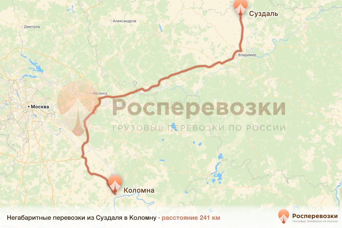 Негабарит Суздаль Коломна