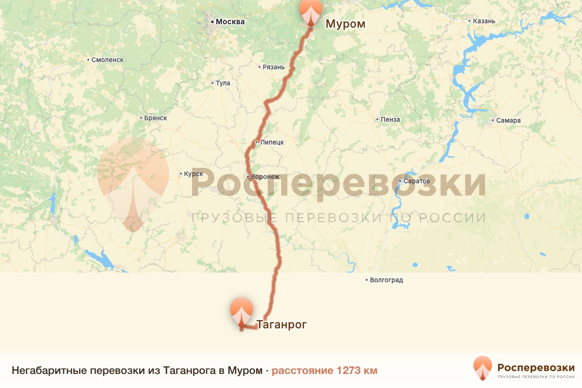 Негабарит Таганрог Муром