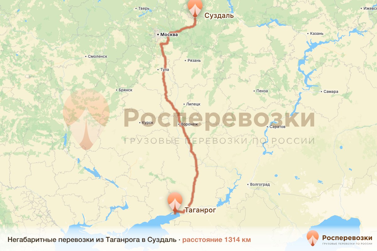 Негабарит Таганрог Суздаль