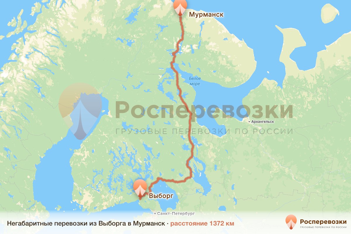 Негабарит Выборг Мурманск