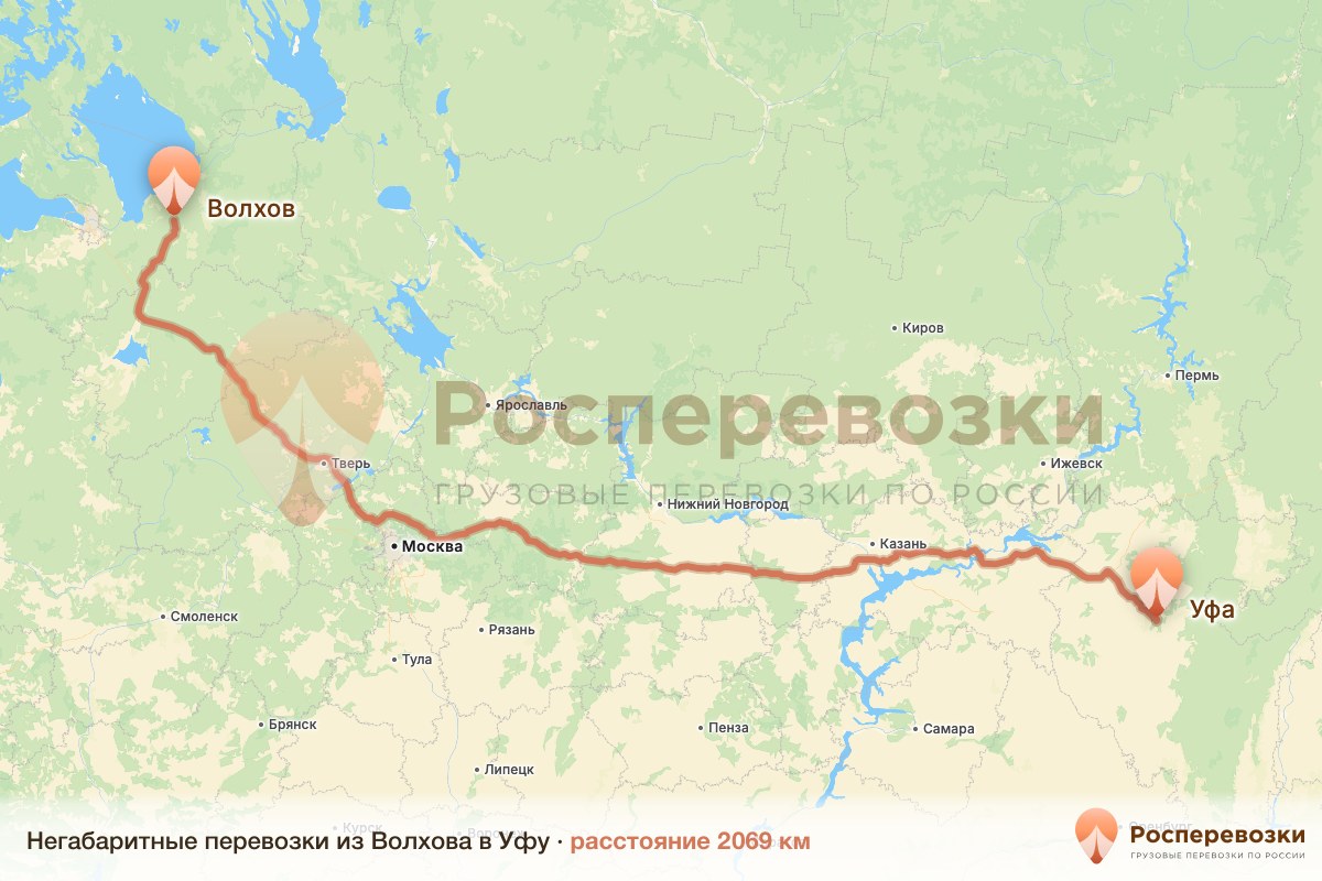 Негабарит Волхов Уфа