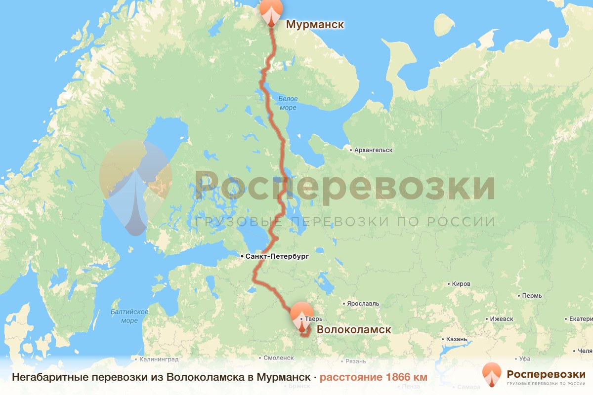 Негабарит Волоколамск Мурманск