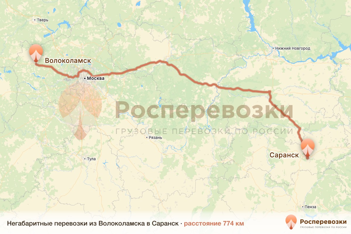 Негабарит Волоколамск Саранск