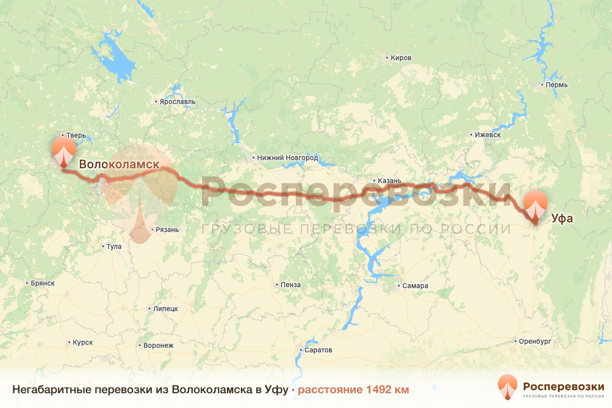 Негабарит Волоколамск Уфа