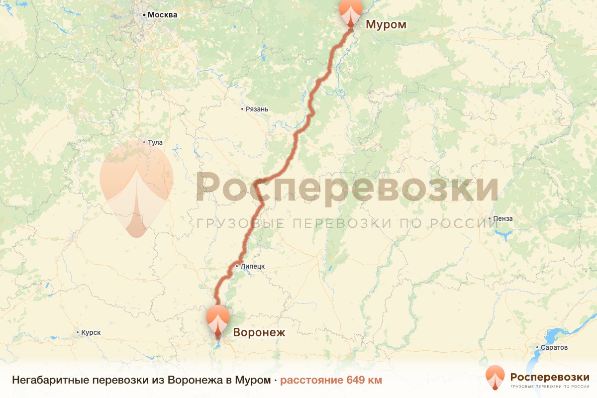 Негабарит Воронеж Муром