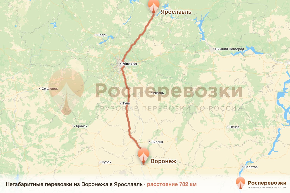Негабарит Воронеж Ярославль