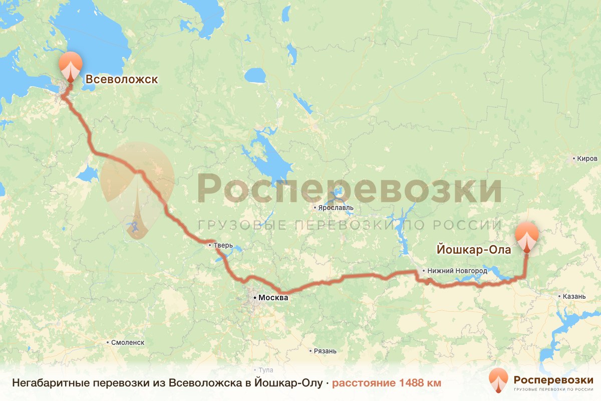 Негабарит Всеволожск Йошкар-Ола