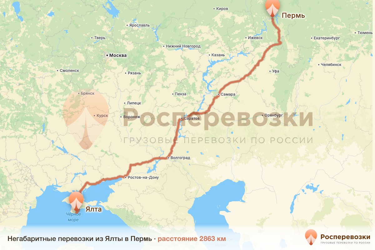 Негабарит Ялта Пермь