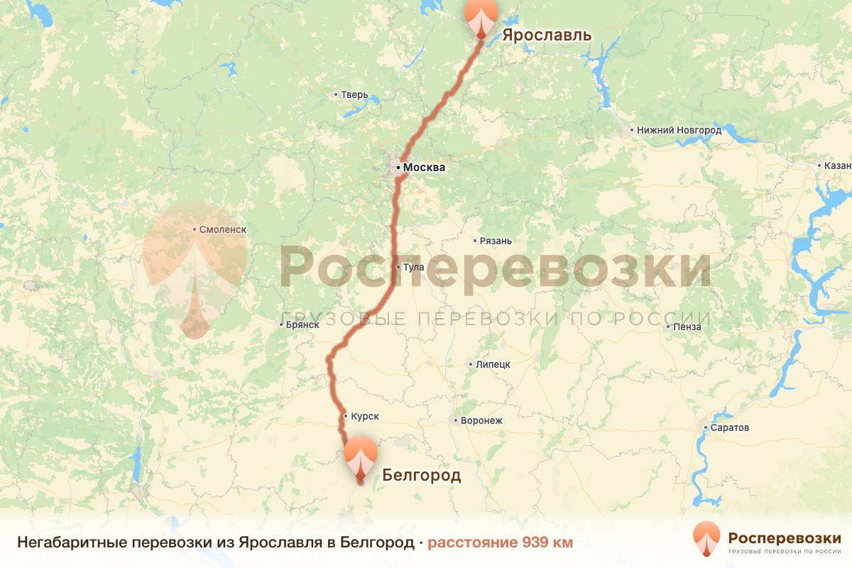 Негабарит Ярославль Белгород