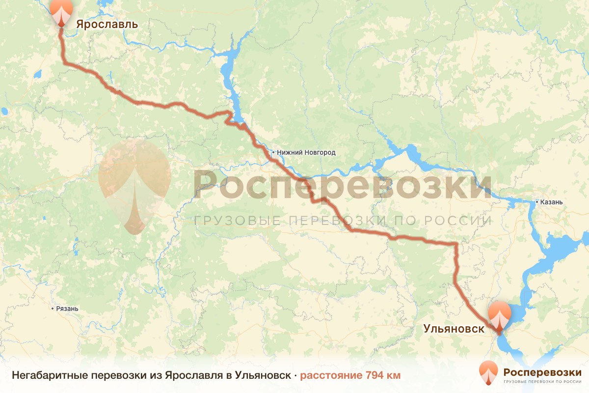 Негабарит Ярославль Ульяновск
