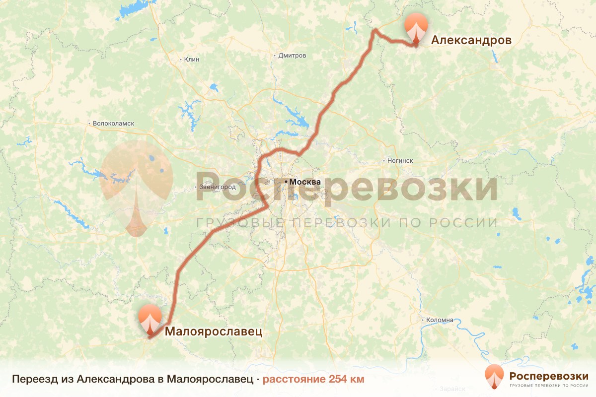 Переезд Александров Малоярославец