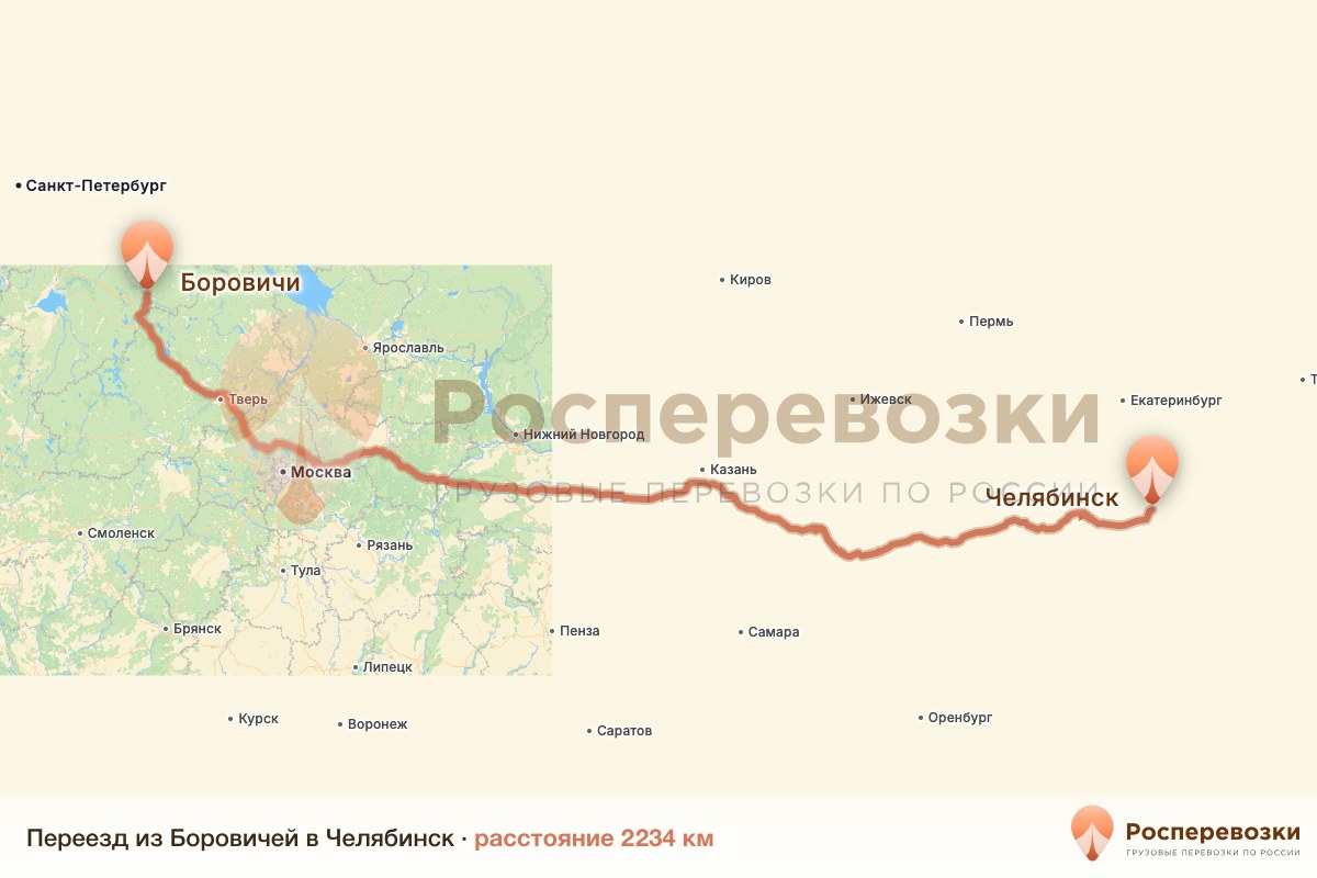 Переезд Боровичи Челябинск