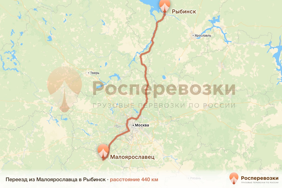 Переезд Малоярославец Рыбинск