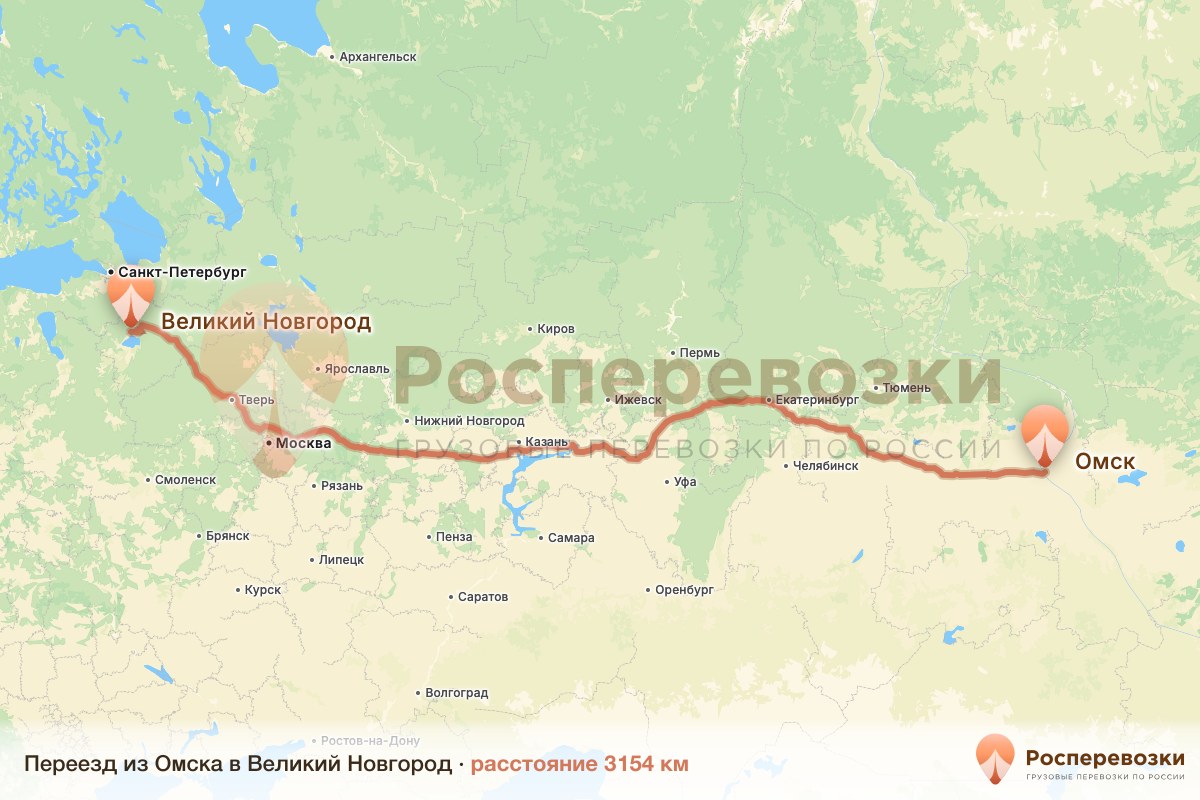 Переезд Омск Великий Новгород