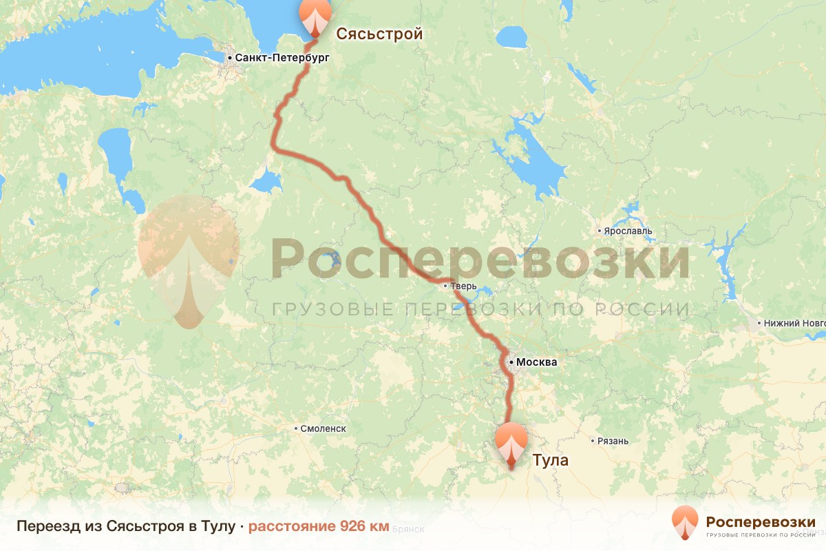 Переезд Сясьстрой Тула