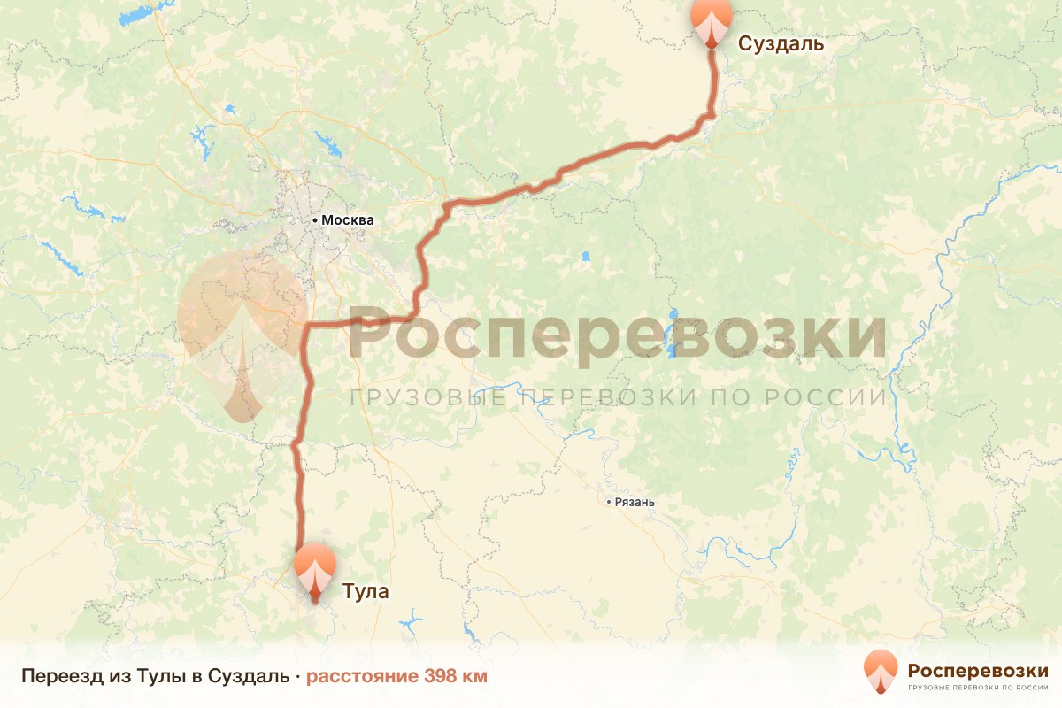 Переезд Тула Суздаль