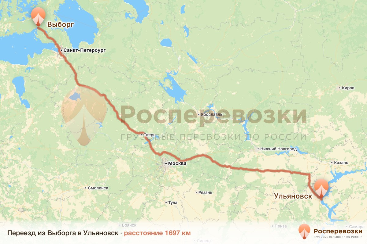 Переезд Выборг Ульяновск