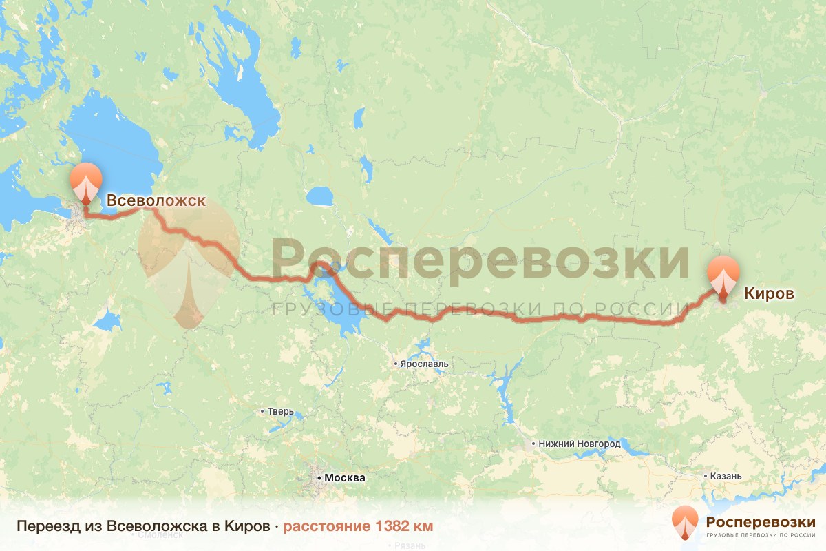 Переезд Всеволожск Киров