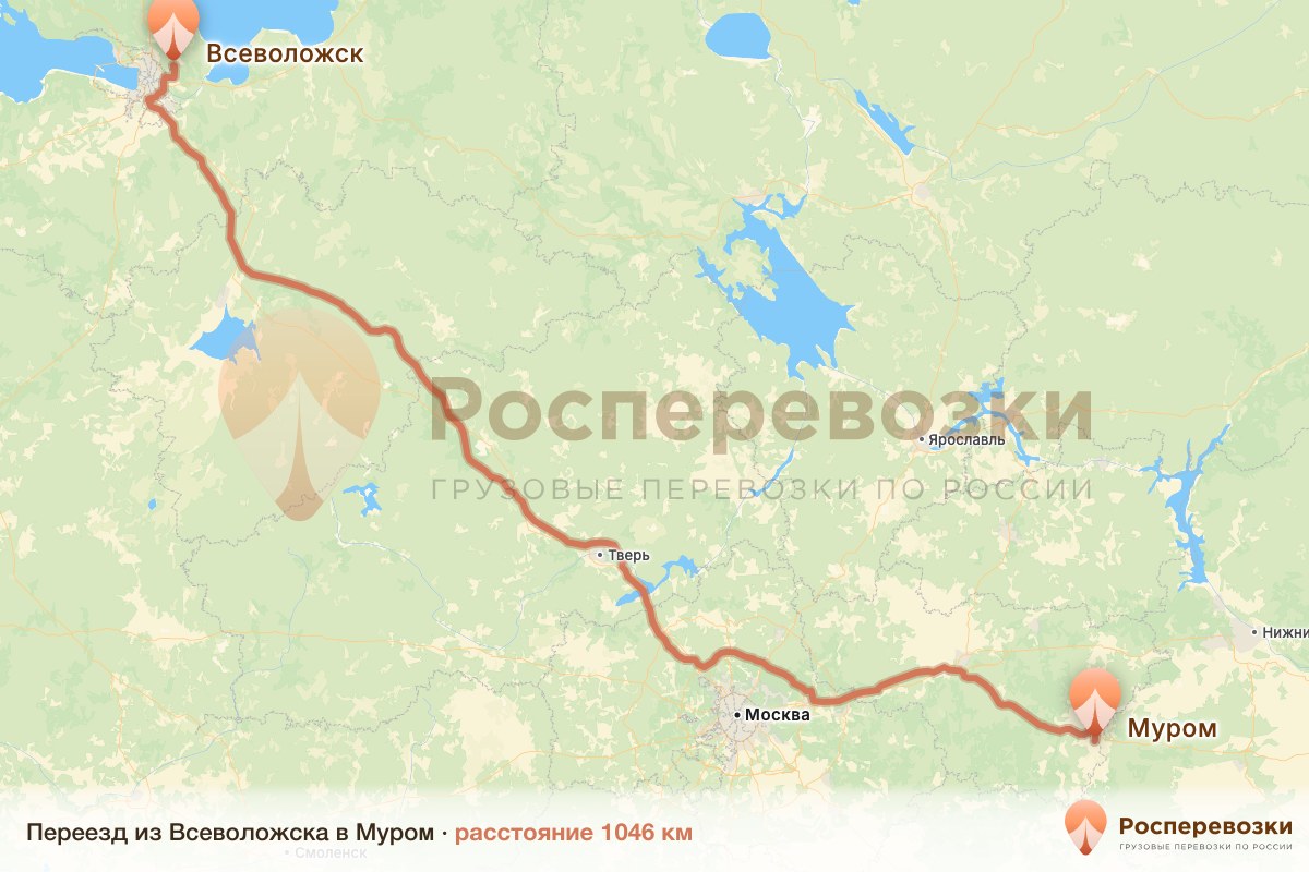 Переезд Всеволожск Муром