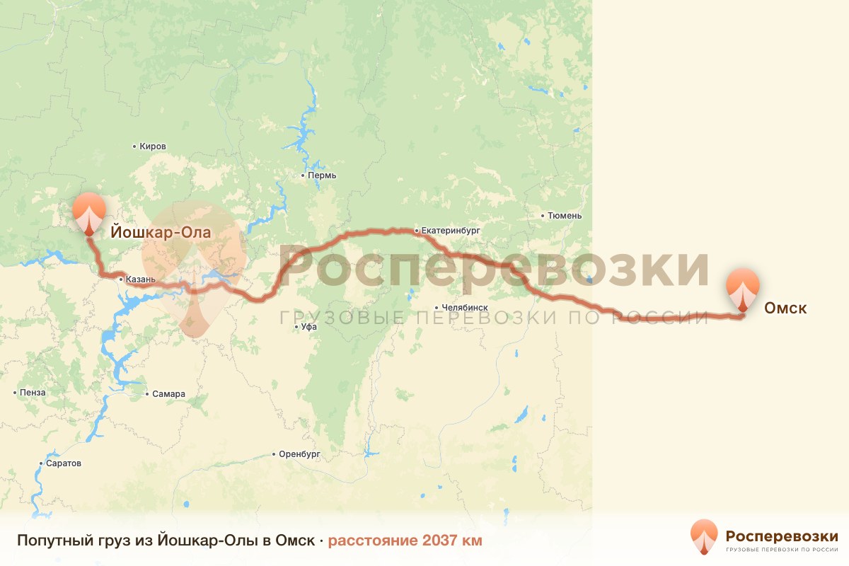 Попутный груз Йошкар-Ола Омск